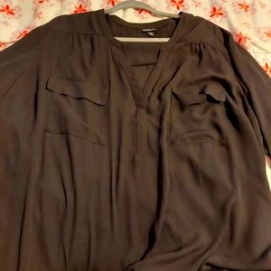 TORRID HARPER BLOUSE SOLID BLACK